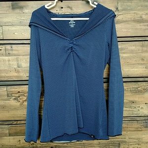 Prana long sleeve striped hoodie - M